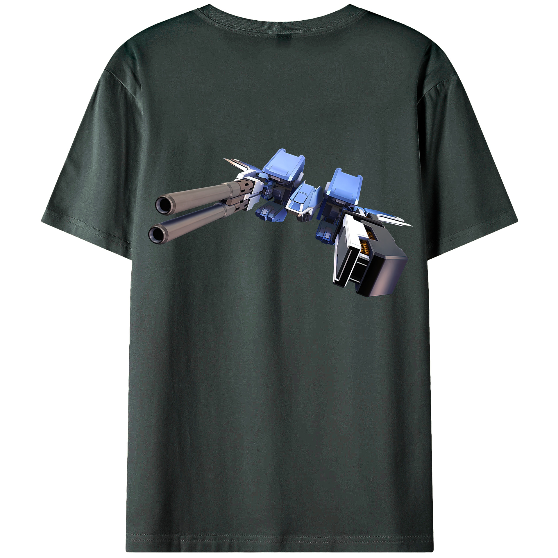 （画像用） 機動戦士ガンダム Mobile Suit Gundam 綿100％ メンズ半袖Tシャツ（バックプリント） 通気性
